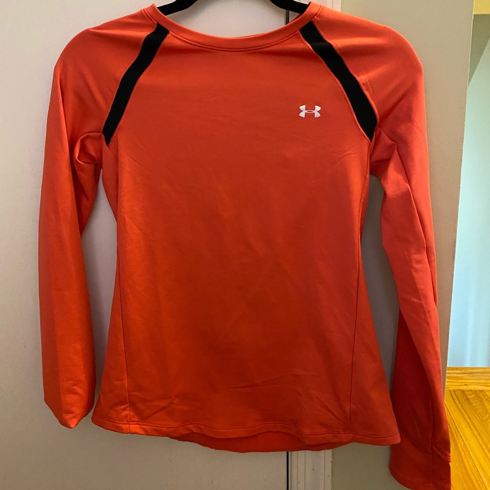 Pink thermal long sleeve Under Armour shirt